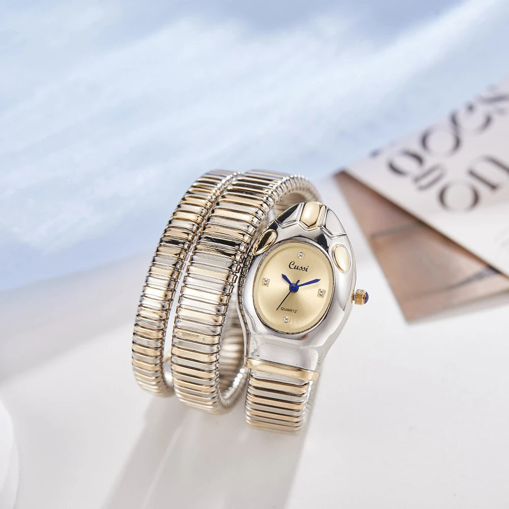 snake quartz watch