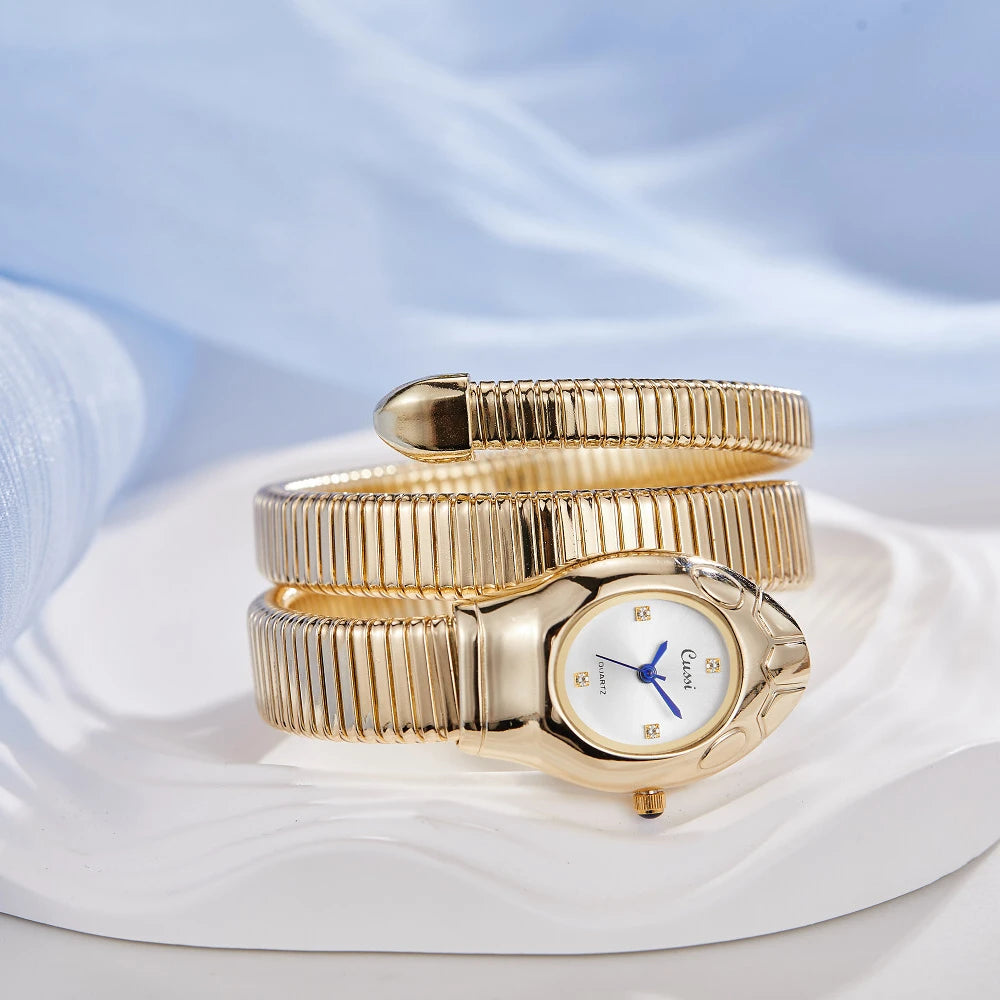 snake quartz watch